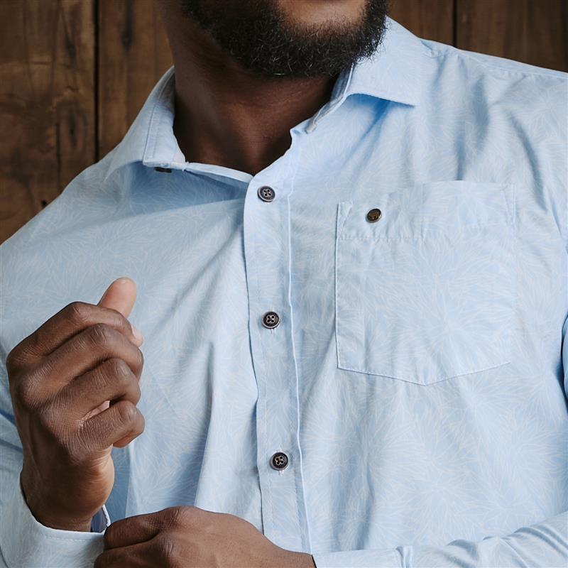 Kingsley Aloe Luxe Slim Fit Shirt - Pelican