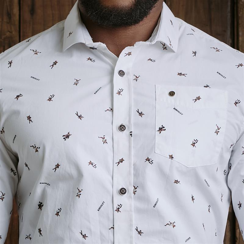 Kingsley Heath Rugby League Slim Fit Shirt - Pelican