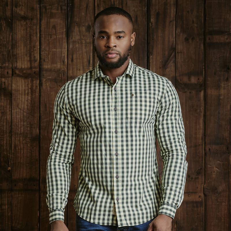 Kingsley Spring Gingham Slim Fit Shirt - Fatigue