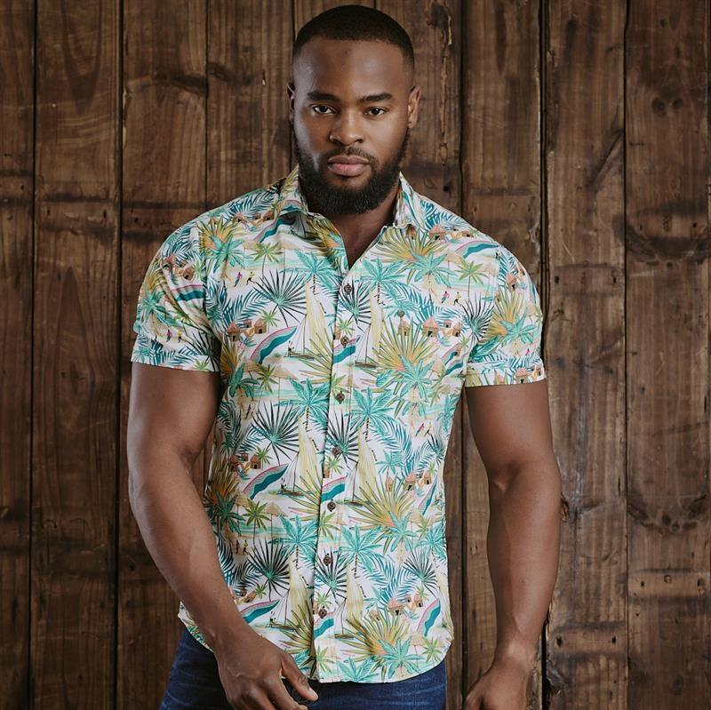 Kingsley Mozam Beach Short Sleeve Shirt  - Pelican