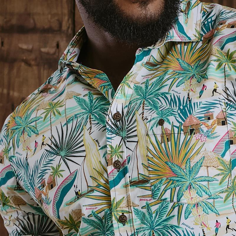 Kingsley Mozam Beach Short Sleeve Shirt  - Pelican
