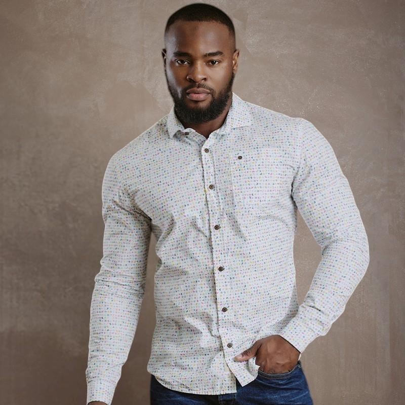 Kingsley Heath Elements Slim Fit Shirt - Pelican