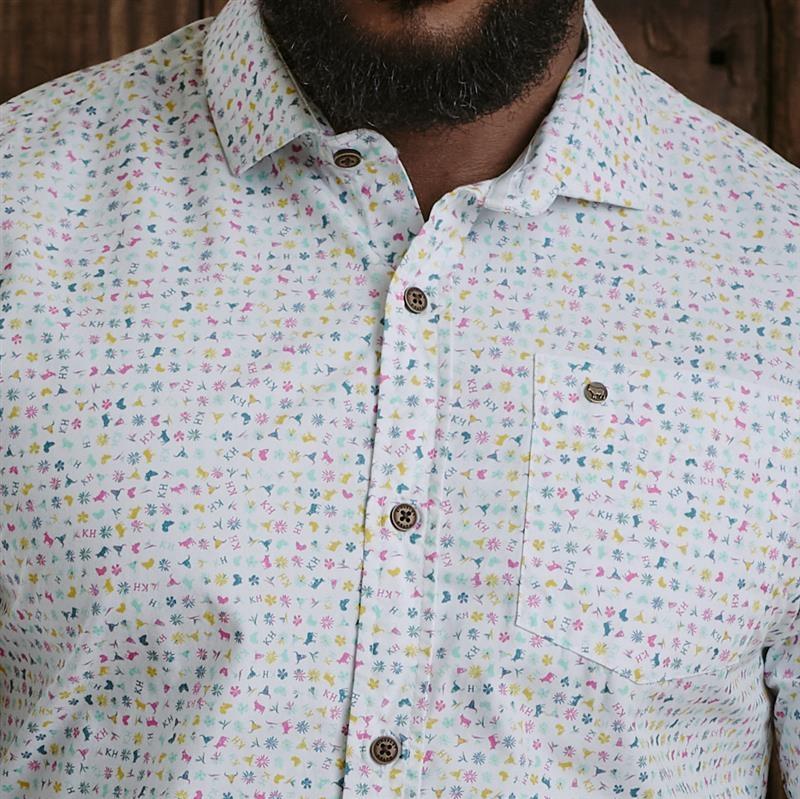 Kingsley Heath Elements Slim Fit Shirt - Pelican