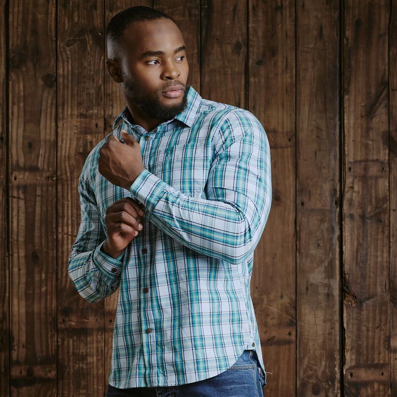 Kingsley Summer Shades Muscle Fit Shirt  - Teal