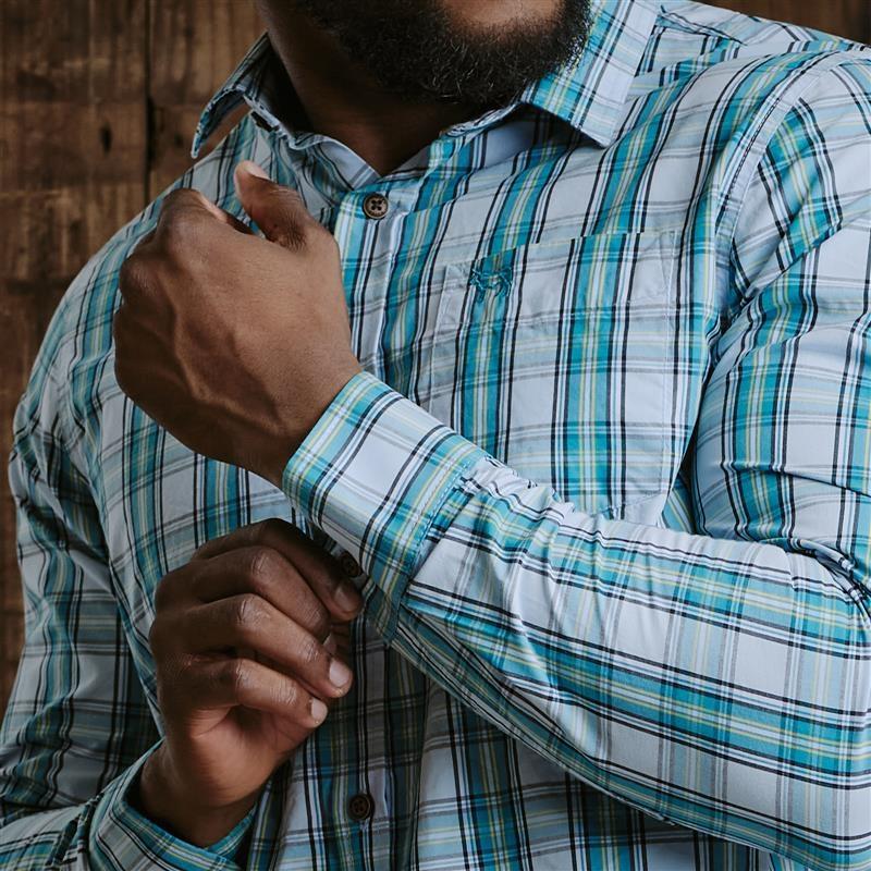 Kingsley Summer Shades Muscle Fit Shirt  - Teal