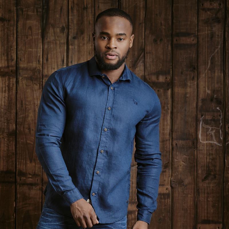 Kingsley Endless Summer Linen Slim Fit Shirt - Midnight