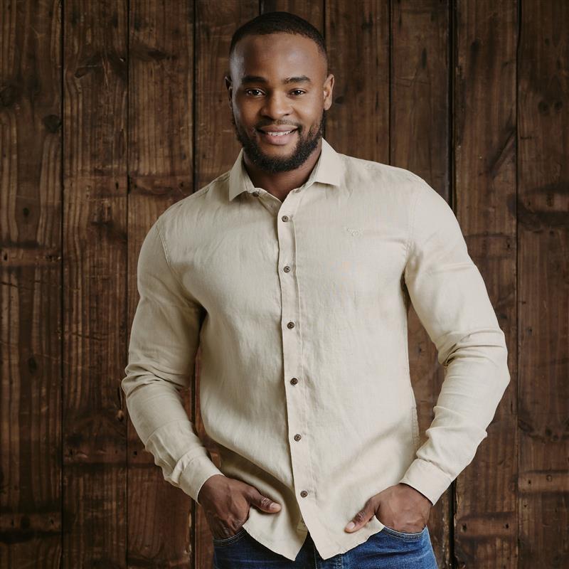 Kingsley Endless Summer Linen Slim Fit Shirt - Stone
