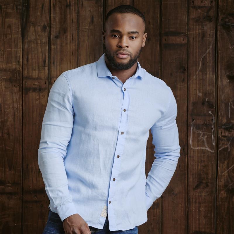 Kingsley Endless Summer Linen Slim Fit Shirt - Sky