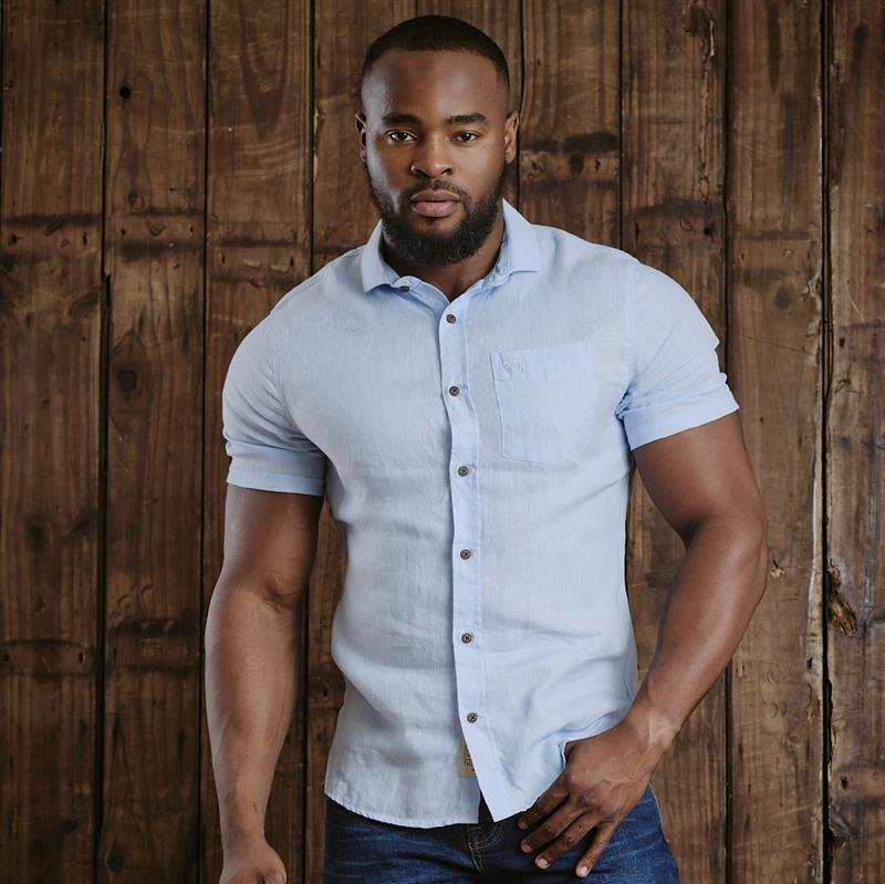 Kingsley Summer Linen Short Sleeve Shirt - Sky