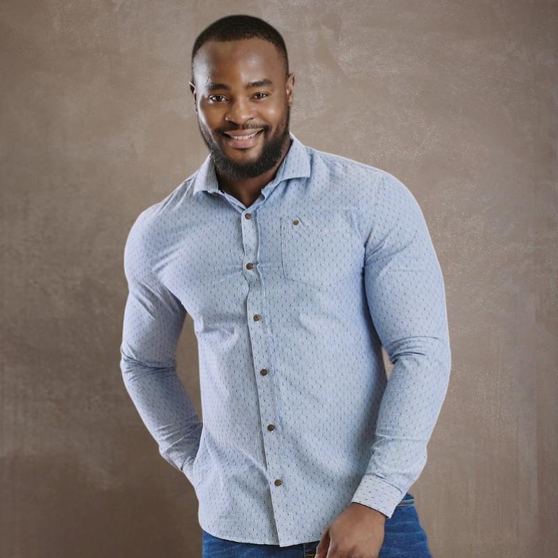 Kingsley Luxury Oxford Dobbie Slim Fit Shirt - Midnight