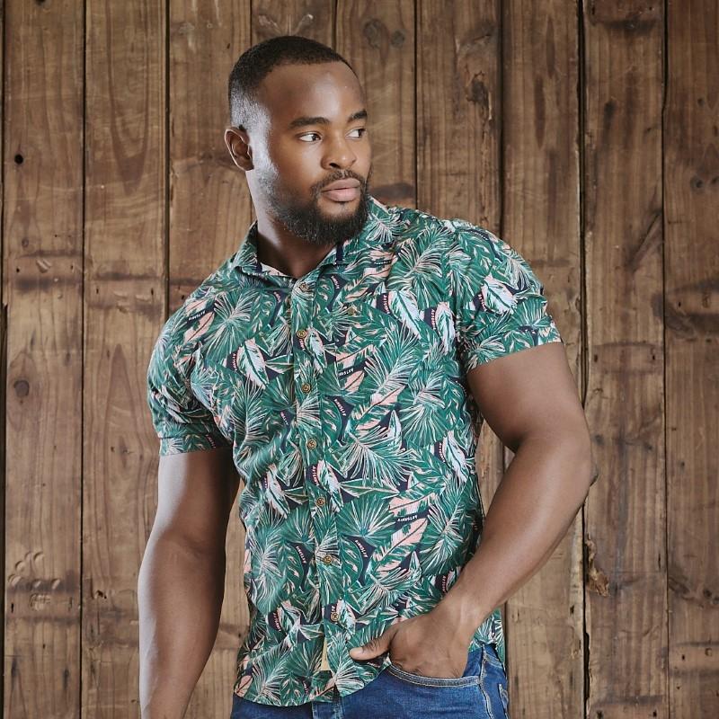 Kingsley Tropical Short Sleeve Shirt  - Midnight