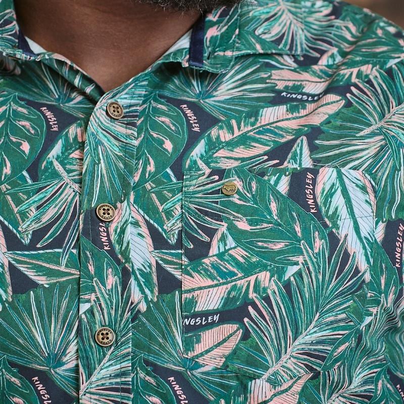 Kingsley Tropical Short Sleeve Shirt  - Midnight