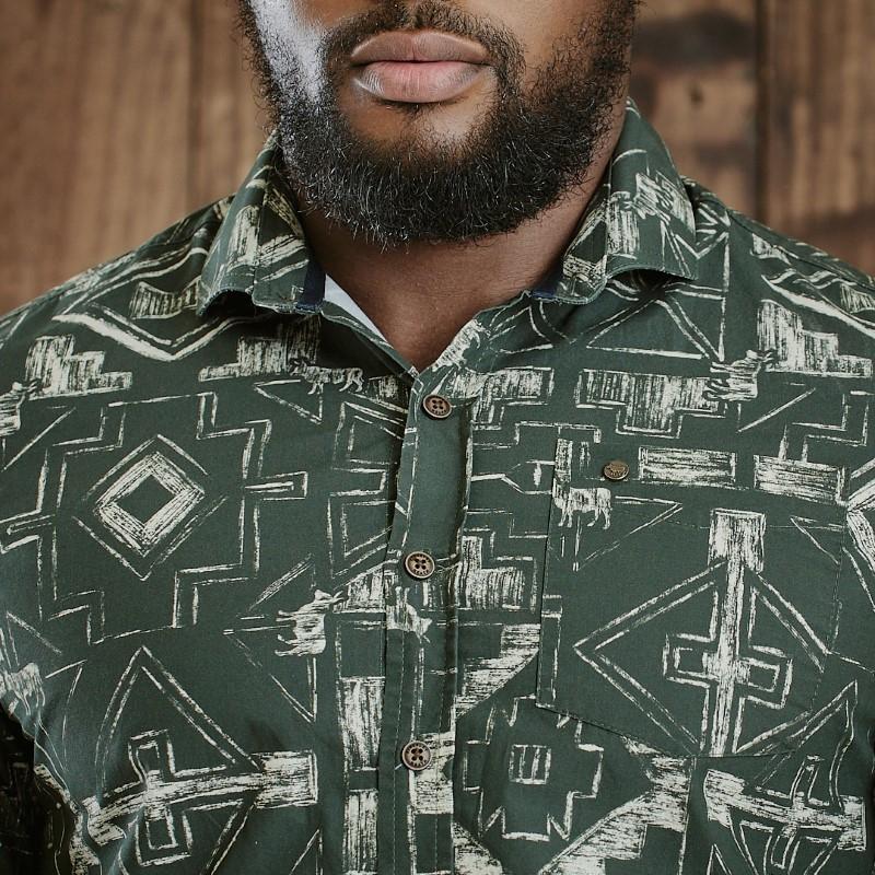 Kingsley Large Ndebele RF Longsleeve Shirt - Fatigue