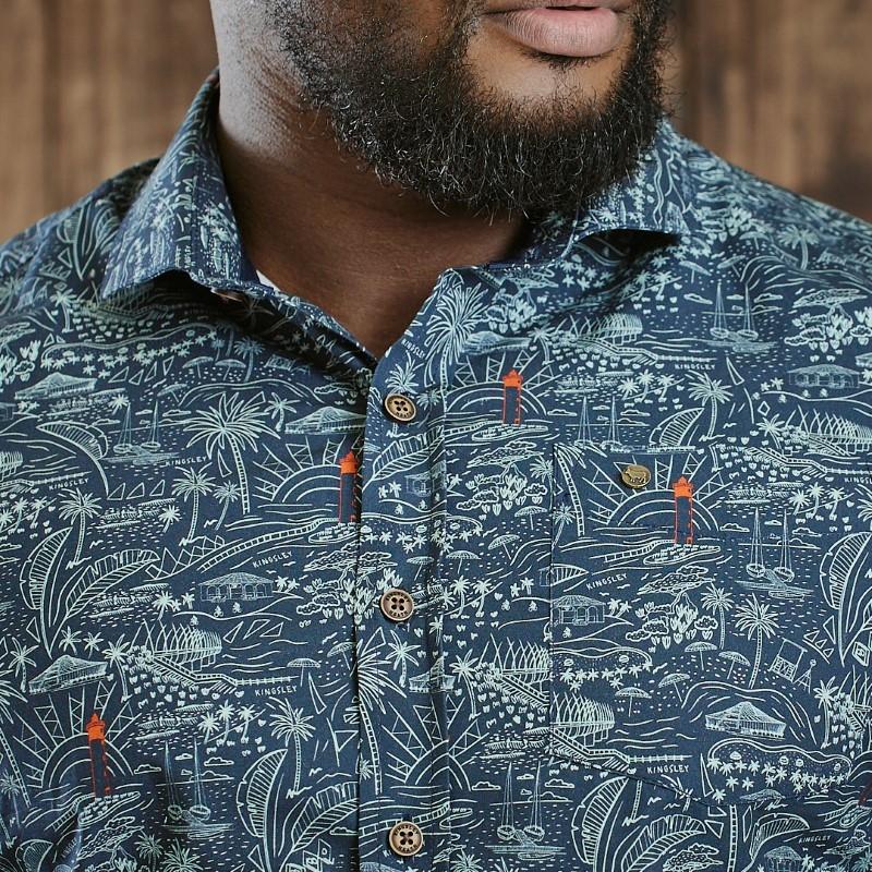 East Coast Livin Slim Fit Shirt - Midnight