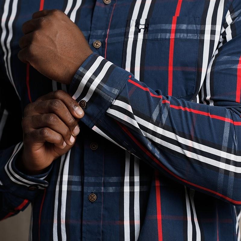 Palm Beach Muscle Fit Shirt - Midnight