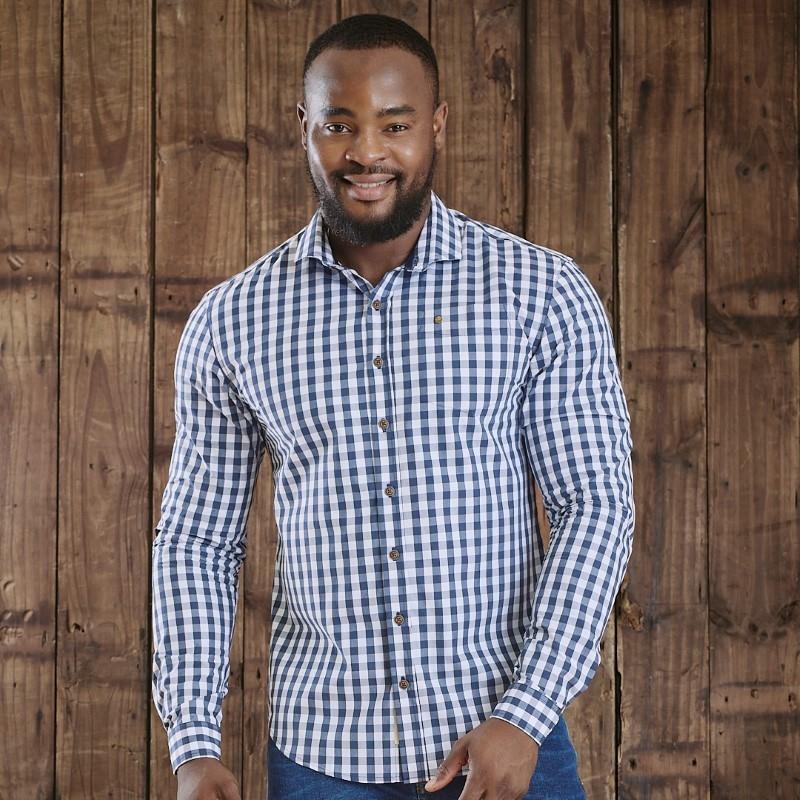 Kingsley Clarence Escape Slim Fit Shirt - Midnight