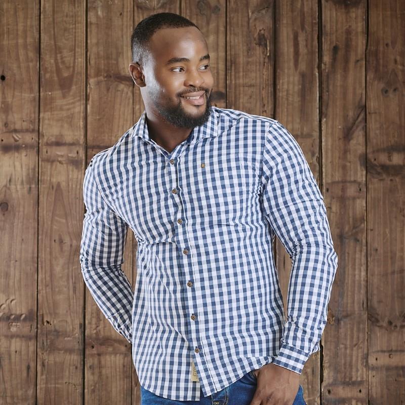 Kingsley Clarence Escape Slim Fit Shirt - Midnight