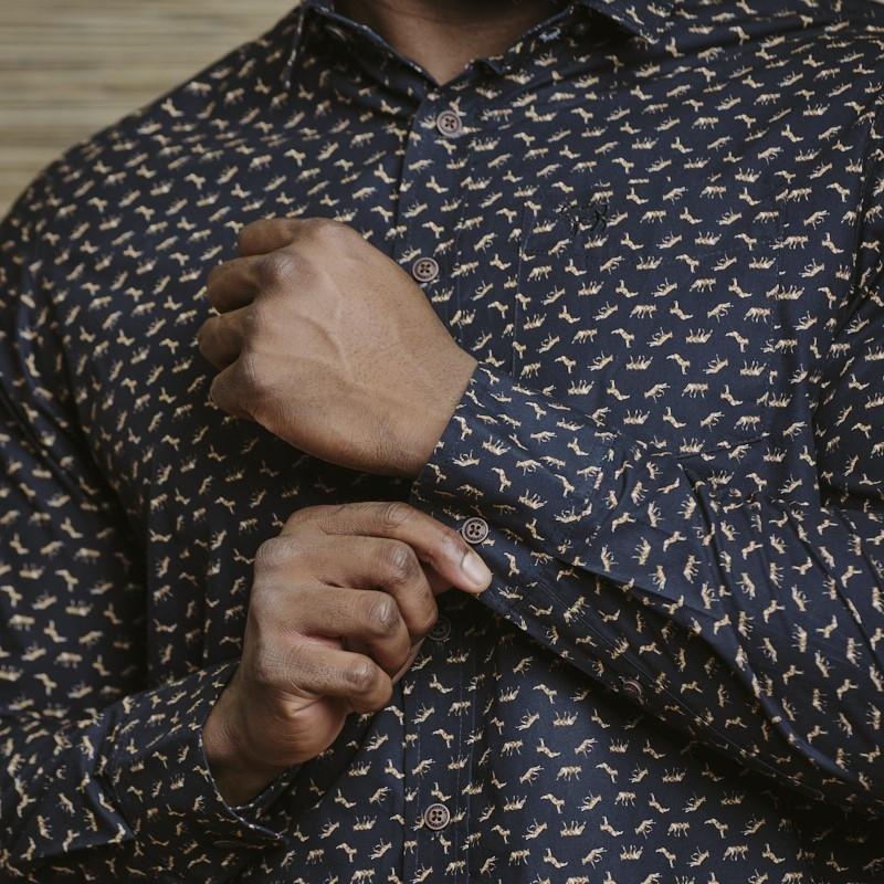 Wild Dog Muscle Fit Shirt - Midnight