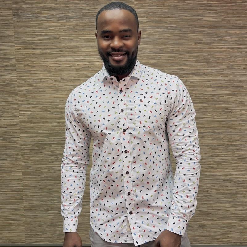 Pop Nguni Slim Fit Shirt - Pelican