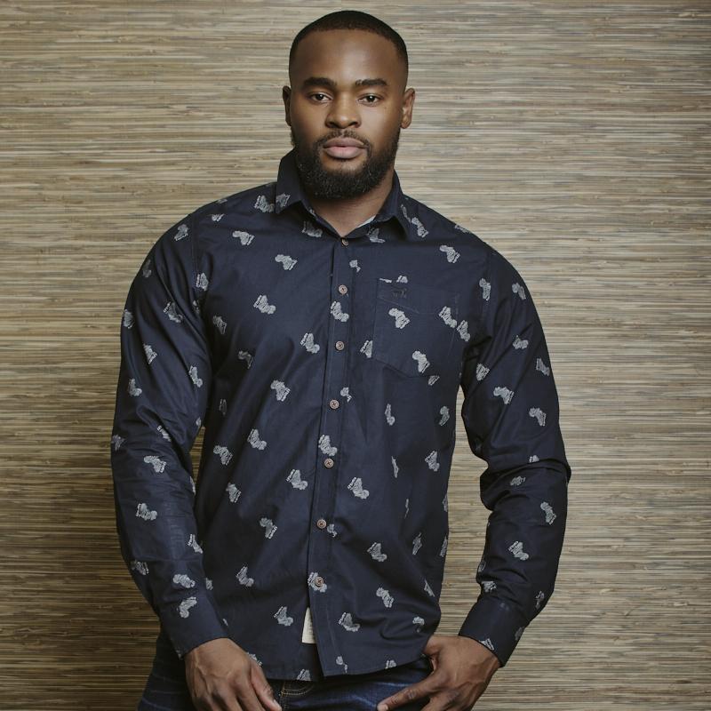 Contour Africa Muscle Fit Shirt - Midnight