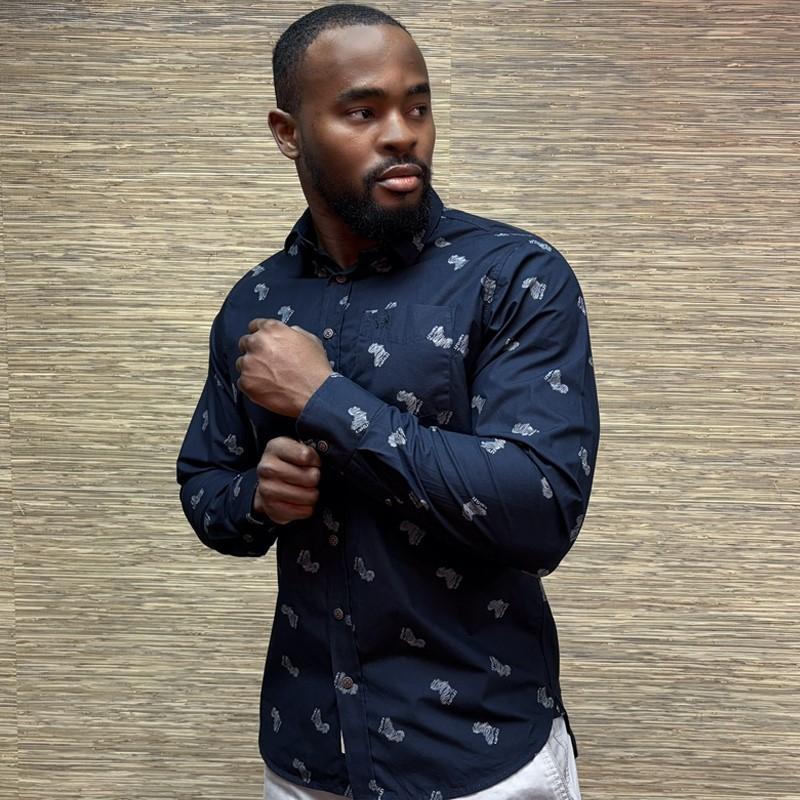 Contour Africa Muscle Fit Shirt - Midnight