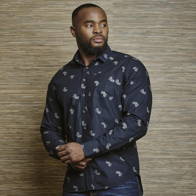 Contour Africa Muscle Fit Shirt - Midnight