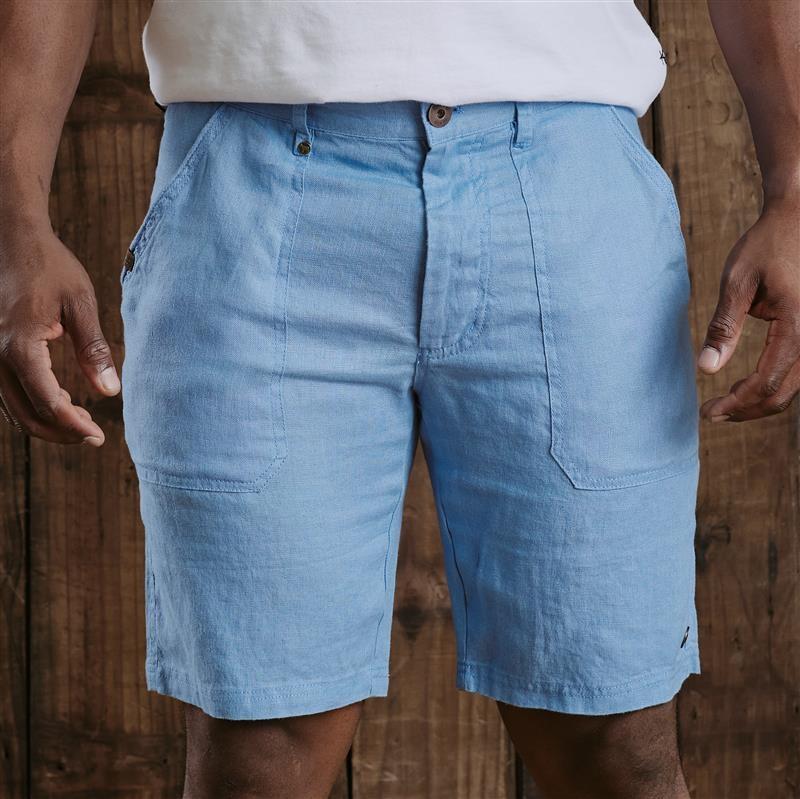 Linen Selati Short - Perriwinkle