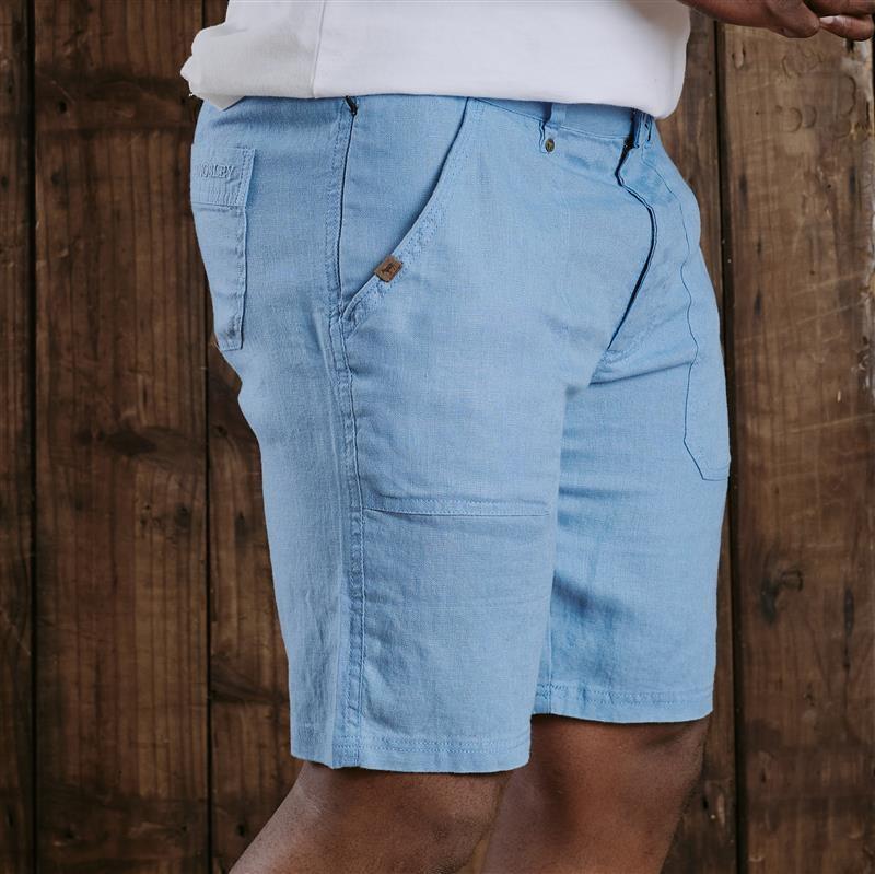 Linen Selati Short - Perriwinkle