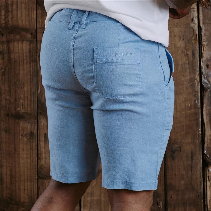 Linen Selati Short - Perriwinkle