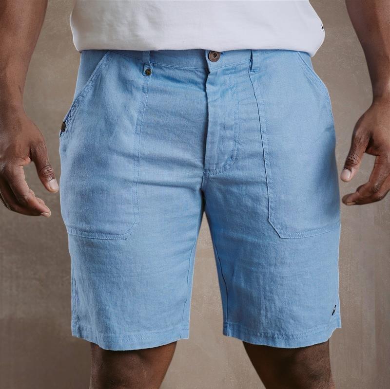 Linen Selati Short - Perriwinkle