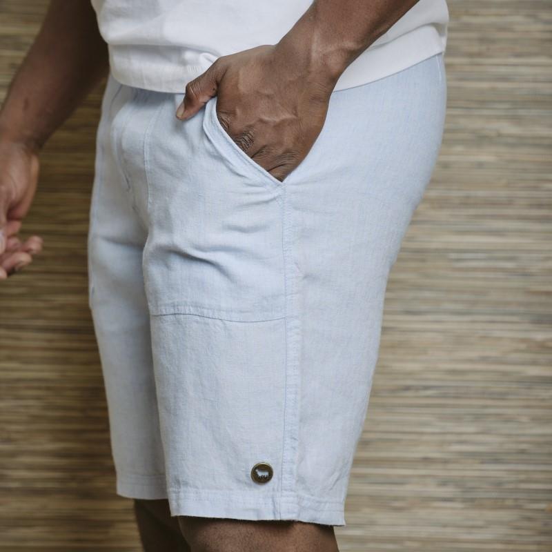 Selati Utility Linen Short - Sky