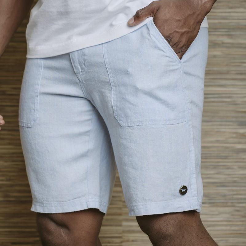 Selati Utility Linen Short - Sky