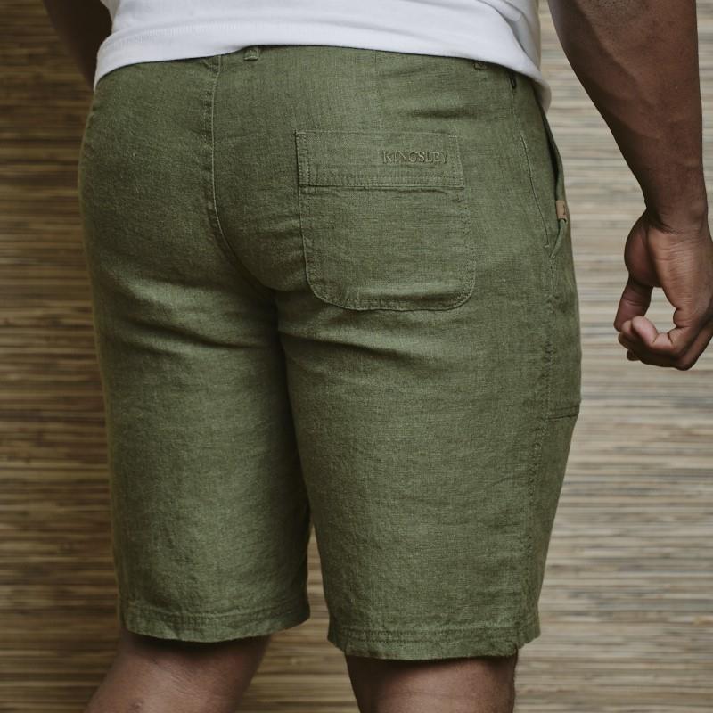 Selati Utility Linen Short - Fatigue