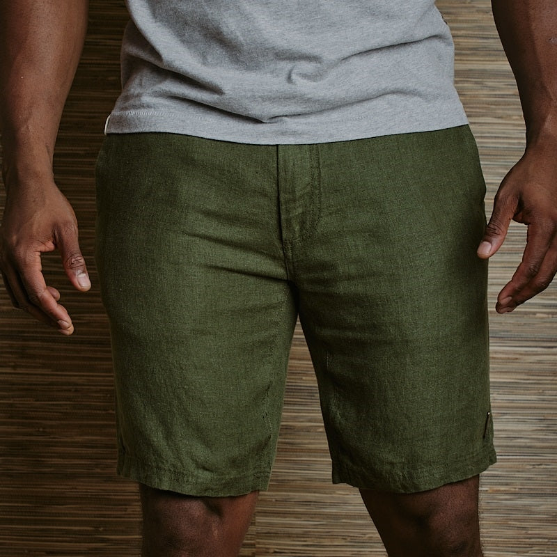 Zuka Linen Chino Short - Fatigue