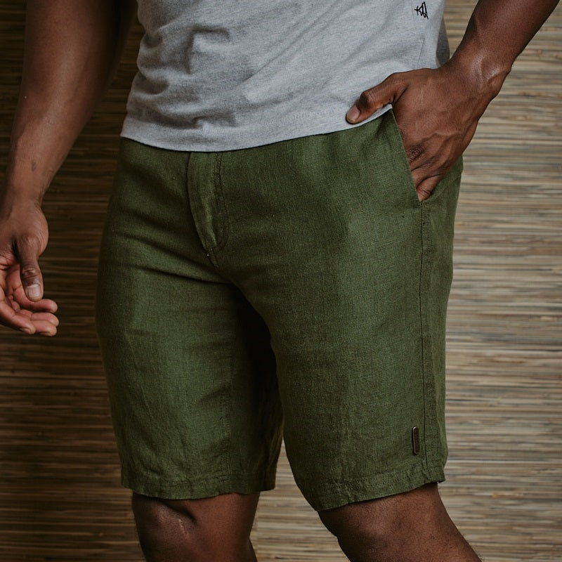 Zuka Linen Chino Short - Fatigue