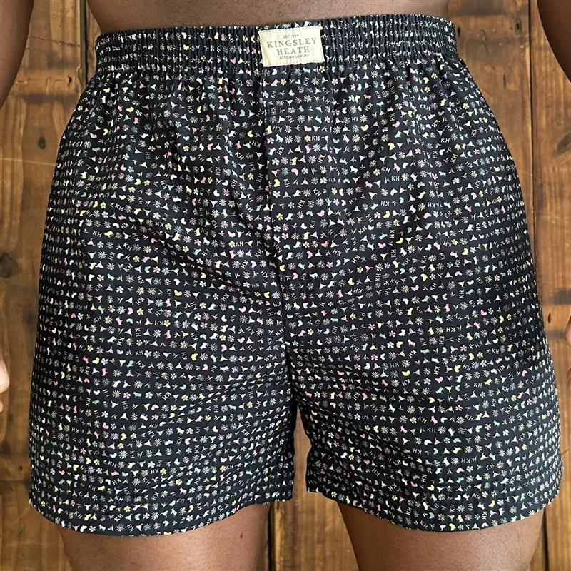 Ditsy KH Elements Sleep short - Midnight
