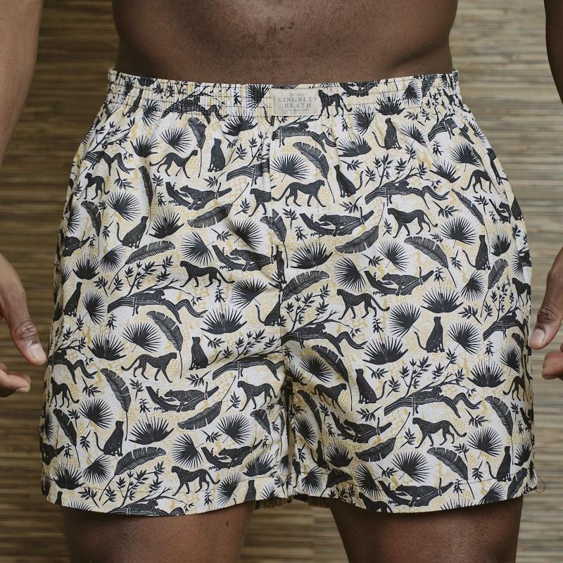 Leopard Lux Sleep Short - Pelican