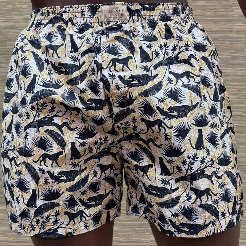 Leopard Lux Sleep Short - Pelican