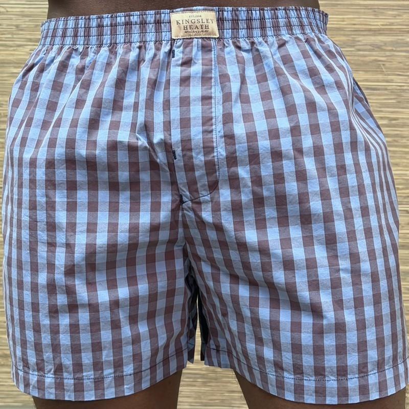 Vintage Vinyard Gingham Sleep Short - Merlot