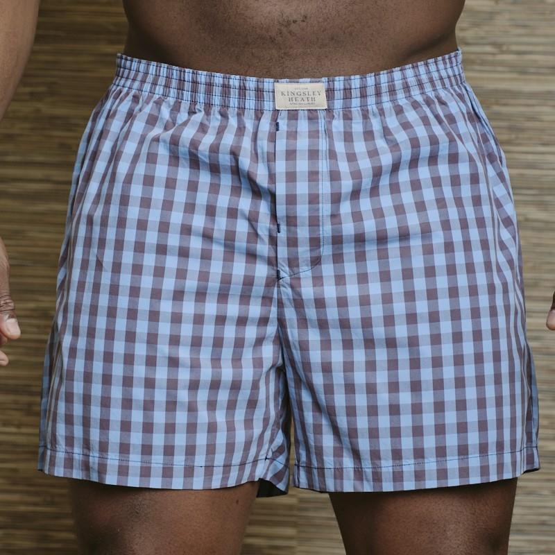 Vintage Vinyard Gingham Sleep Short - Merlot