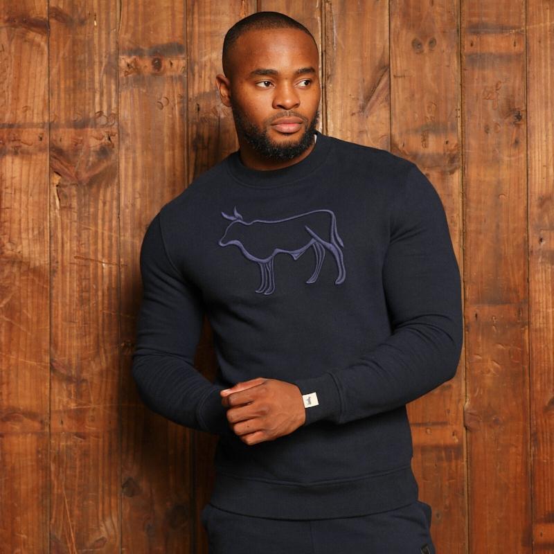 Kingsley Nguni Outline Pullover Sweatshirt - Midnight