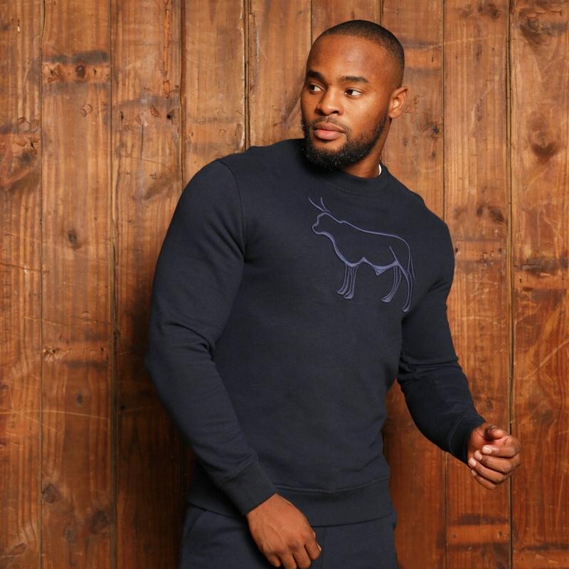 Kingsley Nguni Outline Pullover Sweatshirt - Midnight
