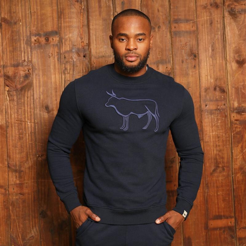 Kingsley Nguni Outline Pullover Sweatshirt - Midnight