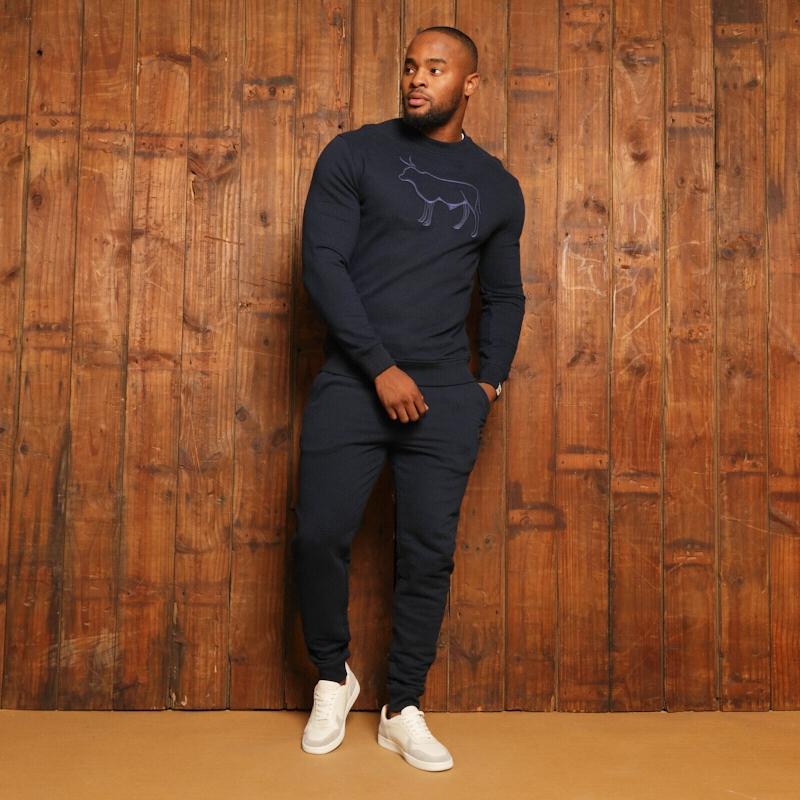 Kingsley Nguni Outline Pullover Sweatshirt - Midnight