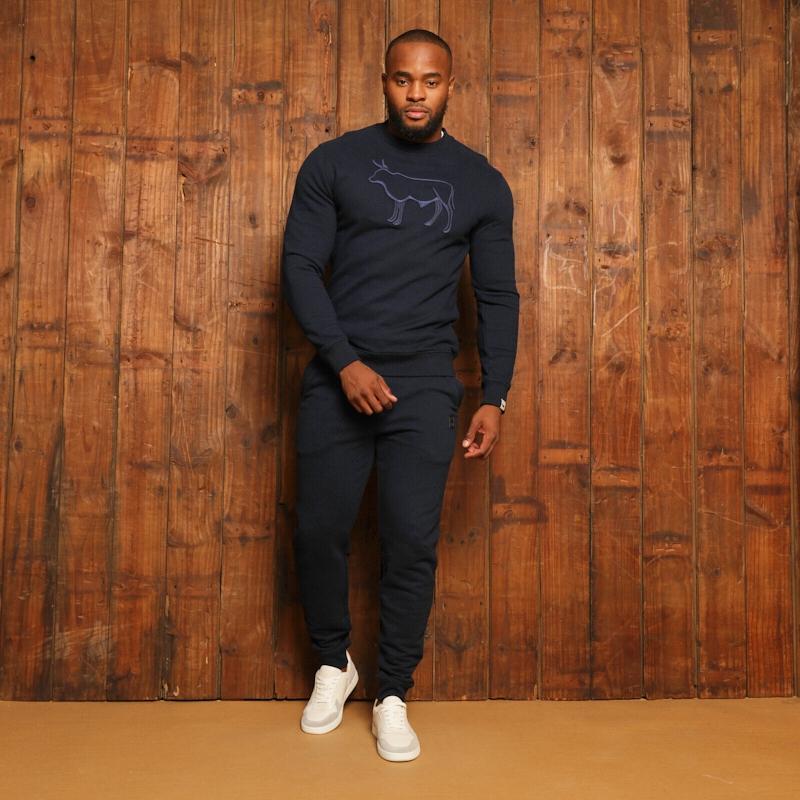Kingsley Nguni Outline Pullover Sweatshirt - Midnight