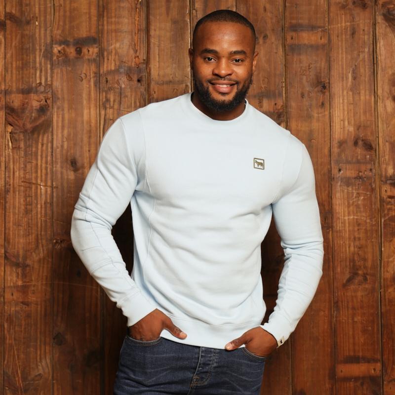 Kingsley So. Afr Styled Up Pullover Sweatshirt - Sky