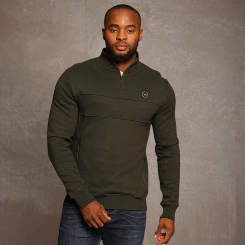 Zambezi Quarter Zip Sweat - Fatigue