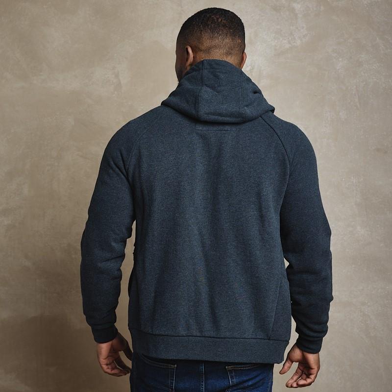 Luxe Zip Through Hoodie - Gravel