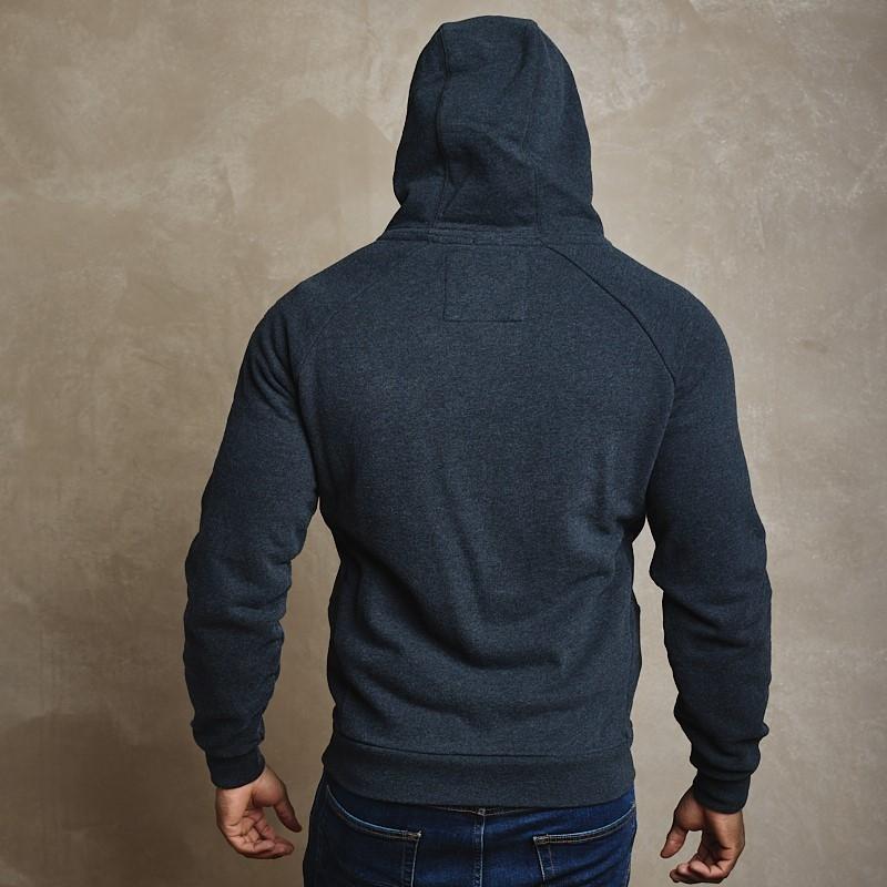 Luxe Zip Through Hoodie - Gravel
