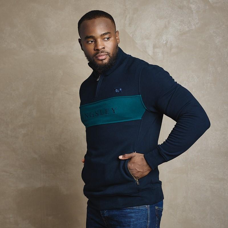 Styled Up Quarter Zip Sweat - Midnight